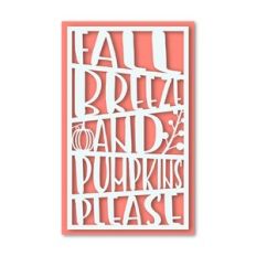 fall breeze cut out quote poster