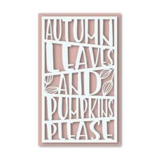 autumn leaves cut out quote poster