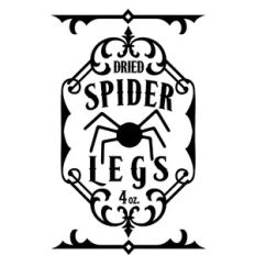 Dried Spider Legs Label