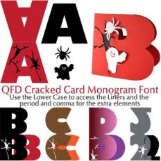 QFD Cracked Card Monogram Font