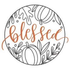 Blessed Pumpkin Circle Frame