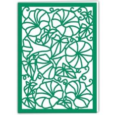 Morning Glory Lace Greetings Card