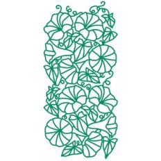 Morning Glory Flower Repeating Border