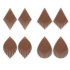 Fringe shape Earring Template, drop Faux Leather Earrings