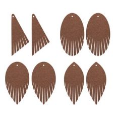 Fringe cut Earring Template, drop Faux Leather Earrings