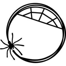 spider and web circle frame