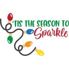 'Tis The Season To Sparkle - Christmas Door Hanger Design