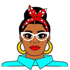 AFRO LADY WITH BANDANA