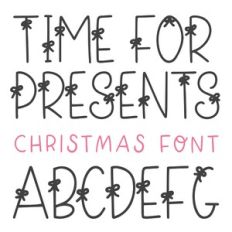 DTC Time For Presents Christmas Font