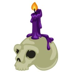 Skull with Candle
