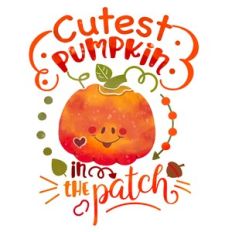 Cutest pumpkin in the patch Print n Cut Sublimation Design for Girls