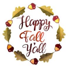Happy Fall Y’all Sublimation Autumn Leaves Design