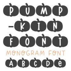 Pumpkin Font Monogram