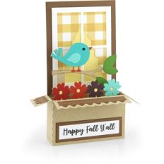 Box Card Window Fall Bird