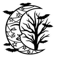 Halloween moon night