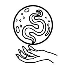 Witches Hand with Crystal Ball