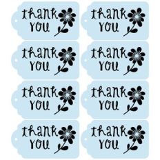 Blue Flower Thank You Tags Print and Cut