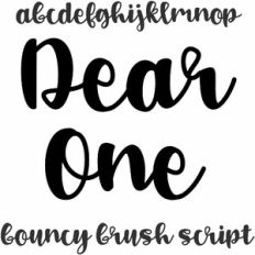 dear one bouncy brush script