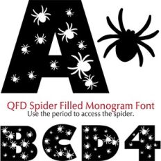QFD Spider Filled Monogram Font