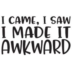 I Came, I Saw, I Made It Awkward