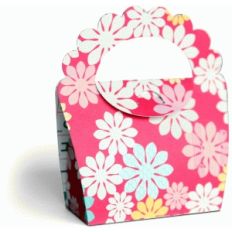 3d scalloped purse party favor box