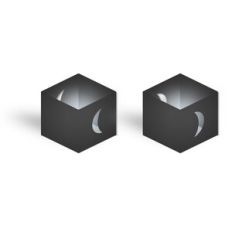 2 moon phases candle votive lantern box