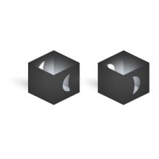 2 moon phases candle votive lantern box