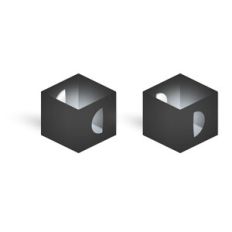 2 moon phases candle votive lantern box