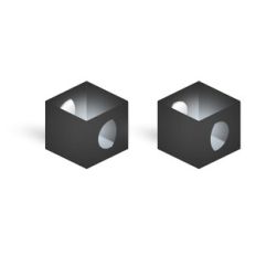 2 moon phases candle votive lantern box