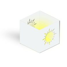 sun candle votive lantern box