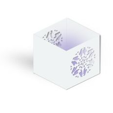 snowflake candle votive lantern box