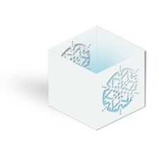 snowflake candle votive lantern box