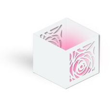 rose candle votive lantern box