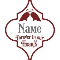 Forever In Our Hearts Arabesque Christmas Ornament