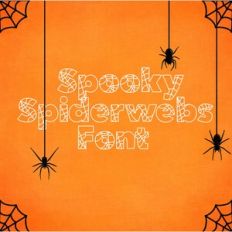 spooky spiderwebs font