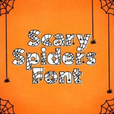 scary spiders font