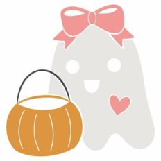 Cute Ghost with Ribbon