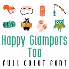 Happy Glampers - Too Full Color Font