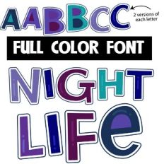 Night Life Color Font