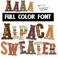 Alpaca Sweater Color Font