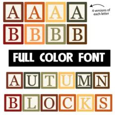 Autumn Blocks Color Font