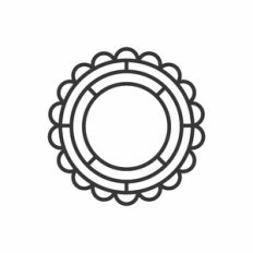 Scalloped frame