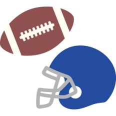 ball and helmet football