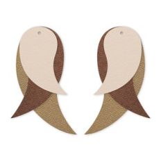 Feather Earring Template, Stacked Curve Faux Leather Earrings