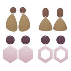 Boho Bundle Earrings Template, hexagon Faux Leather Earrings