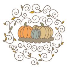 Pumpkin Platter Vines Filled