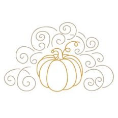 Pumpkin Swirl Line Art