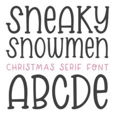 BFC Sneaky Snowmen Winter Font