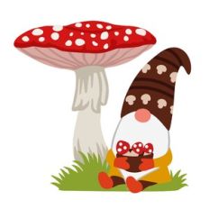 Fall Gnome with Mushroom