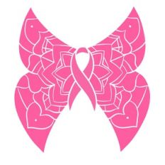 Breast Cancer Mandala Butterfly Print n Cut